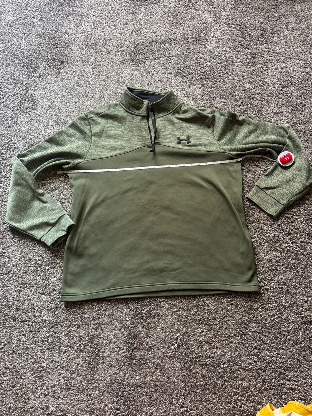 Under Armour ColdGear Olive Green Men’s Quarter-Zip Performance Pullover